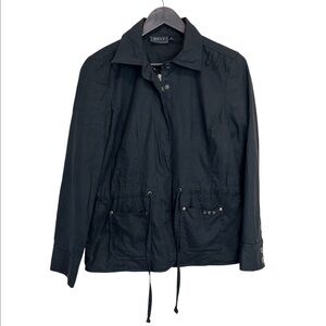 Orly Ramie Blend Black Spring Jacket - Size 4